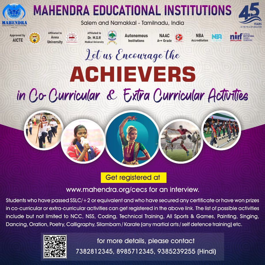 Mahendra Extra &Co curricular 2023 square
